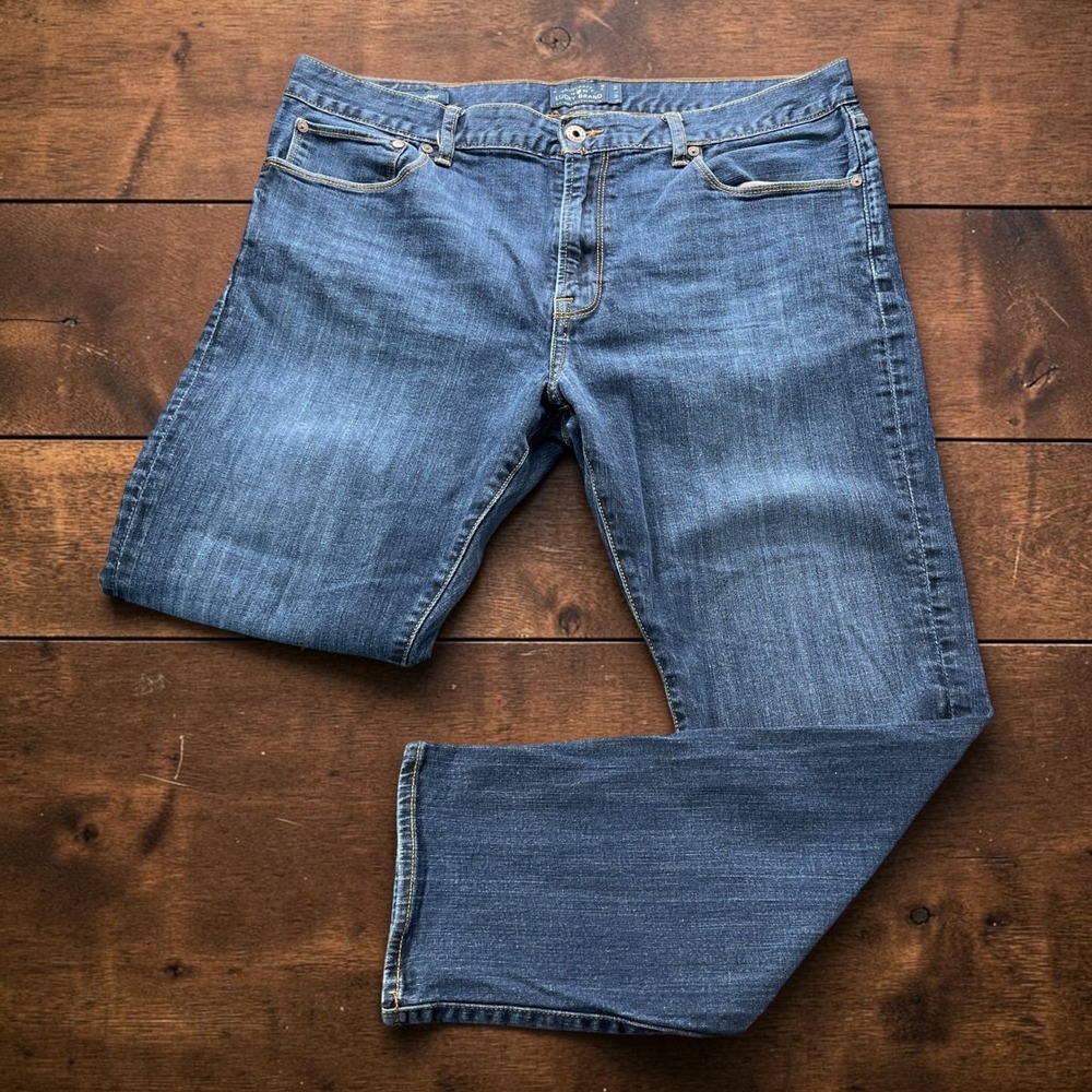 Lucky Brand 1 Authentic Skinny Mens Jeans 38x30 Medium Wash Blue Denim